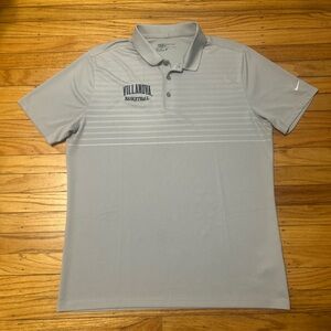Nike Dri-fit Villanova Basketball Light Gray Polo Shirt
